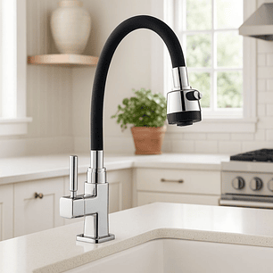 Llave Ganso Negro Bronce Cromado