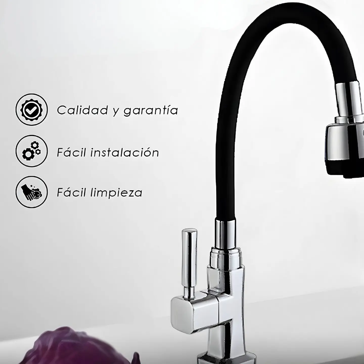Llave Ganso Negro Bronce Cromado 4