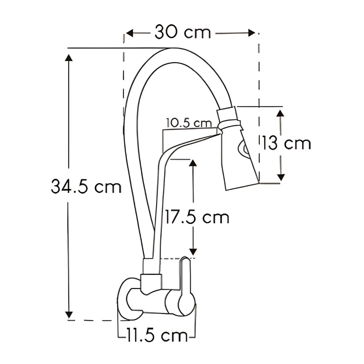 Llave Ganso Negro Satinado 3