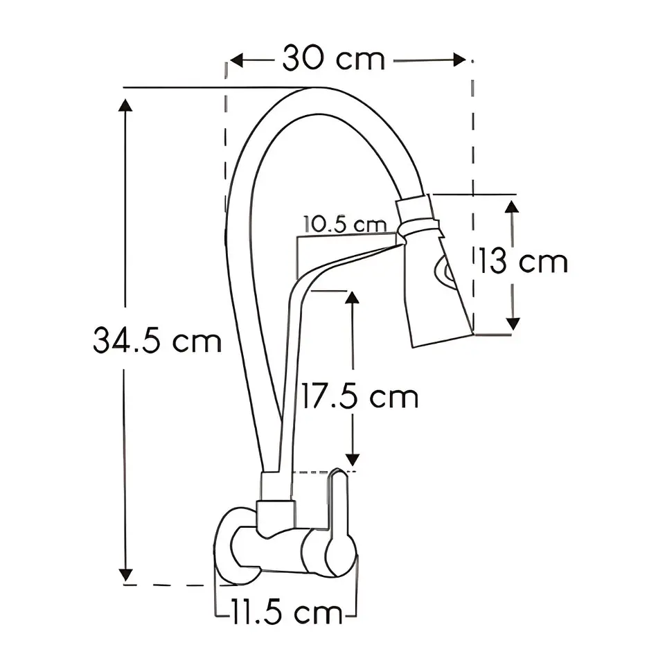 Llave Ganso Negro Satinado 3
