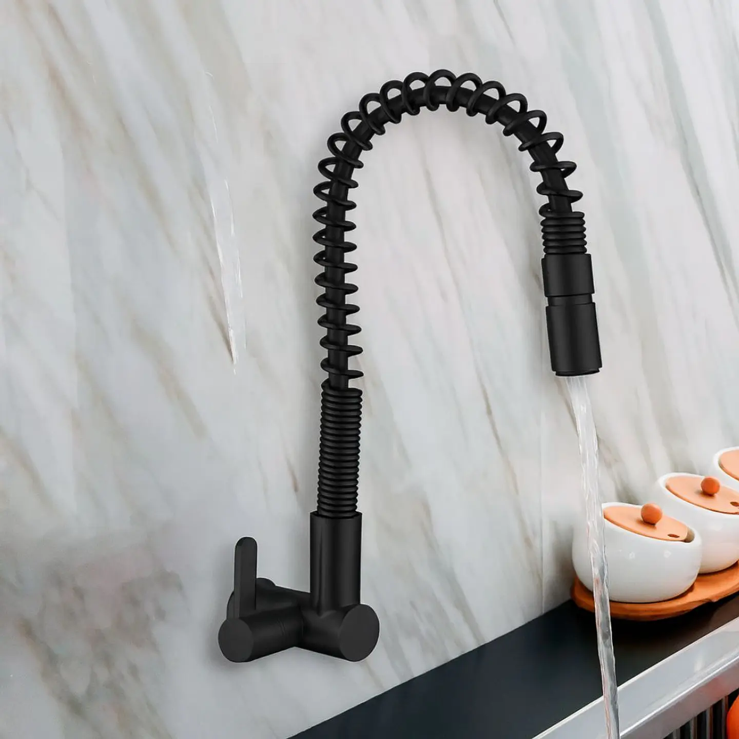 Llave Ganso Negro Acero Inoxidable 2
