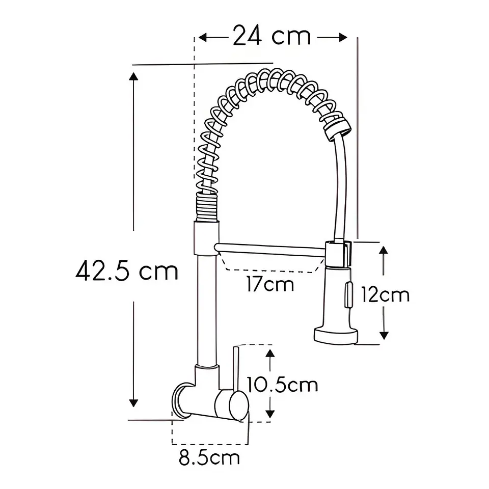 Llave Ganso Satinado Acero Inoxidable 4