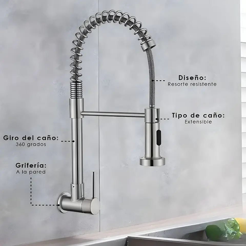 Llave Ganso Satinado Acero Inoxidable 3