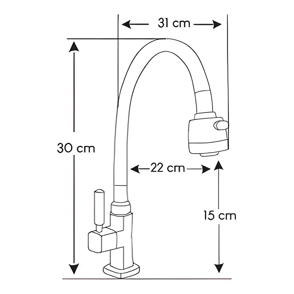 Llave Ganso de Cocina Naranja 3