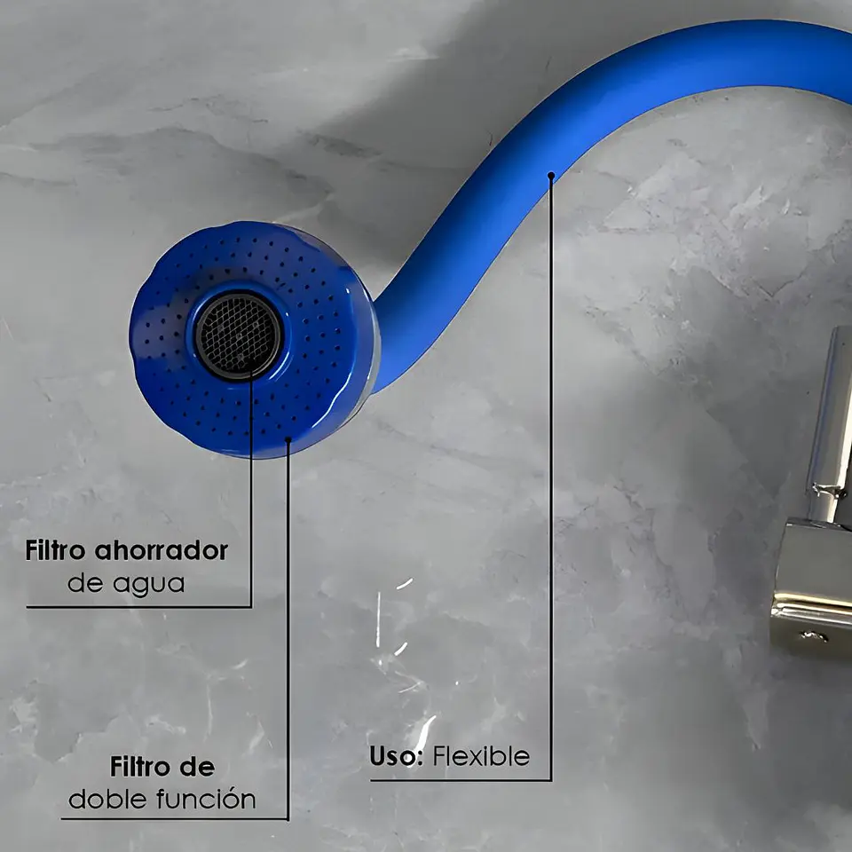 Llave Ganso de Cocina Azul 3