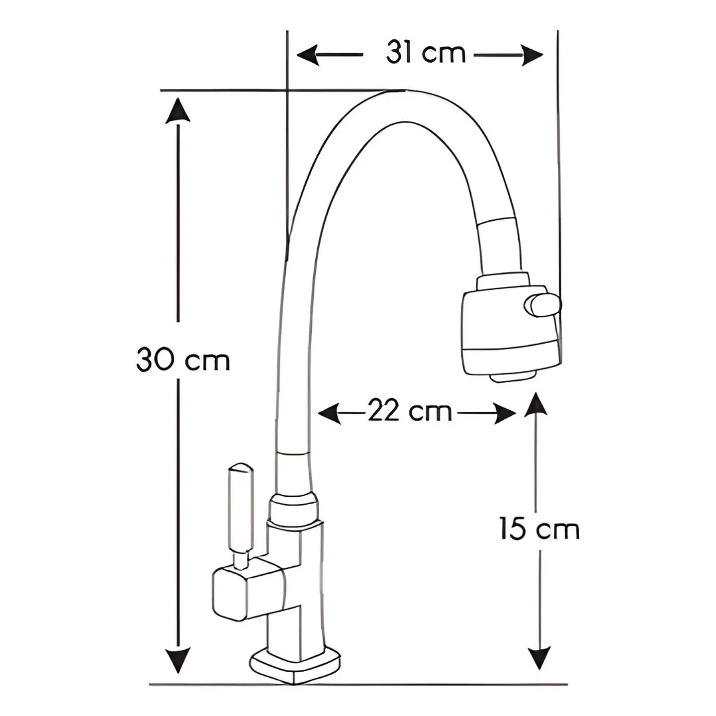Llave Ganso de Cocina Verde  6