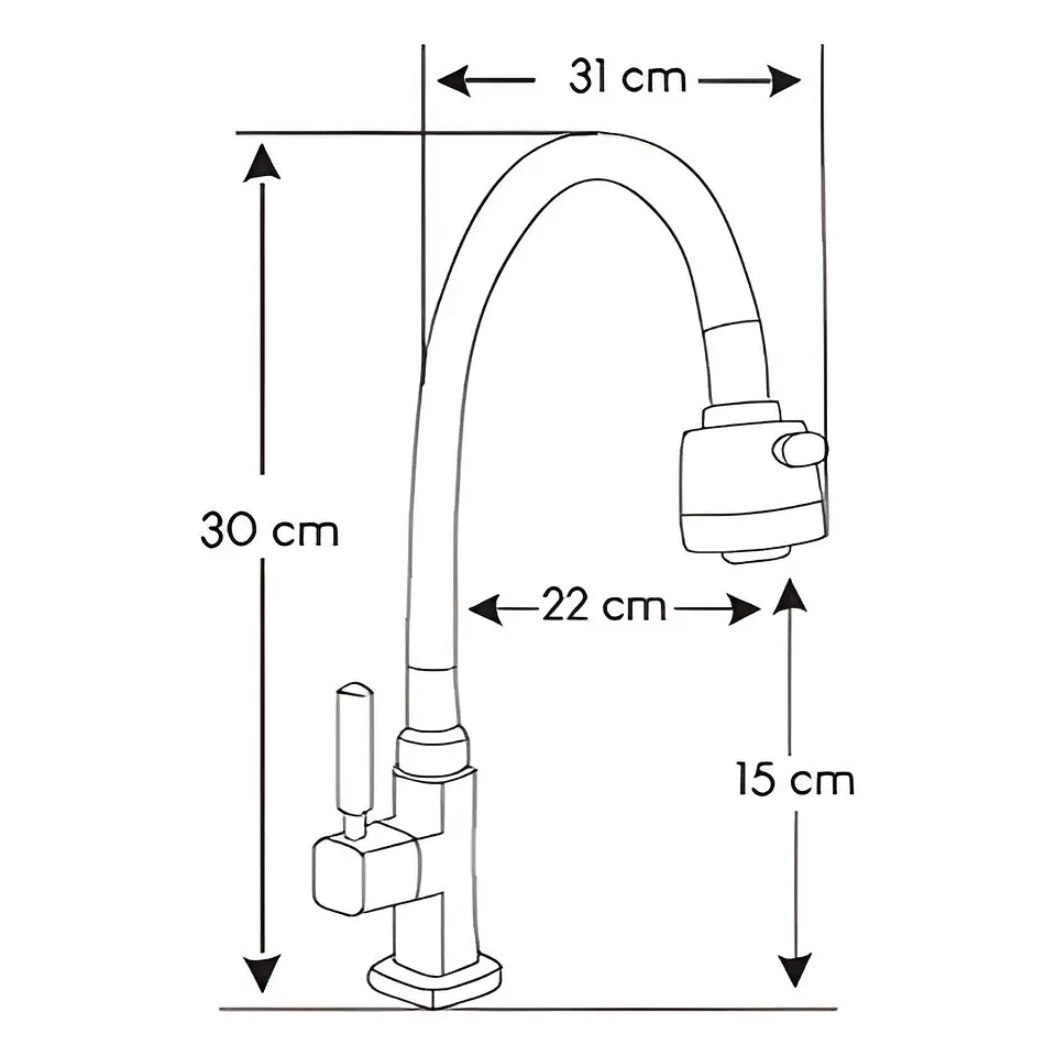 Llave Ganso de Cocina Verde  6