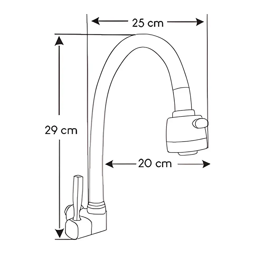 Llave Ganso de Cocina Azul 3
