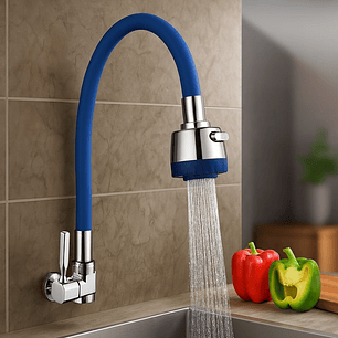Llave Ganso de Cocina Azul