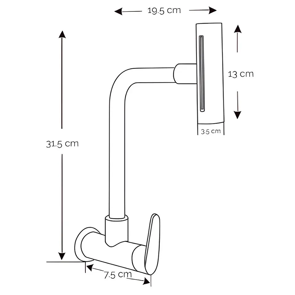  Llave Ganso Moderno Plomo 6