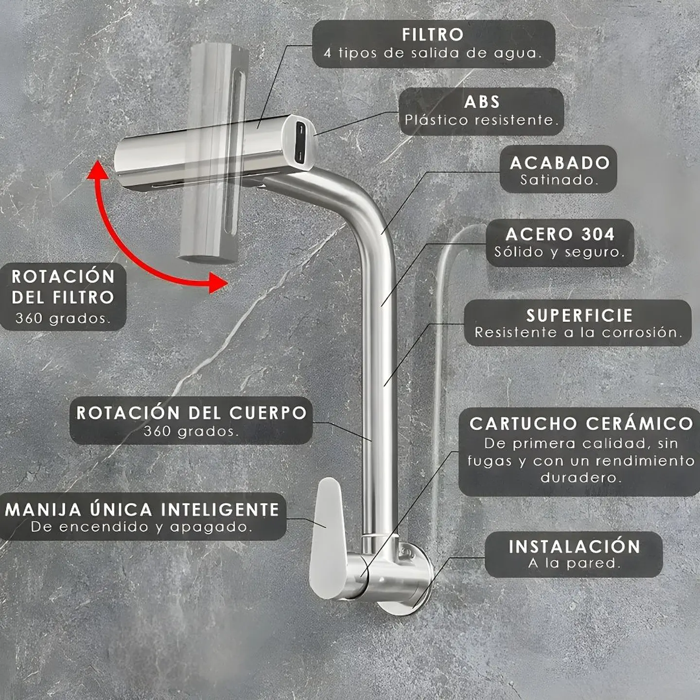  Llave Ganso Moderno Plomo 5