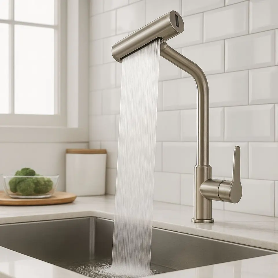 Llave Ganso de Cocina Elegante Plomo 2