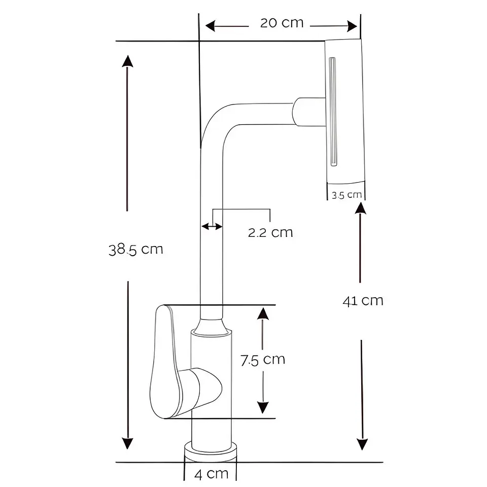 Llave Ganso de Cocina Elegante Plomo 5