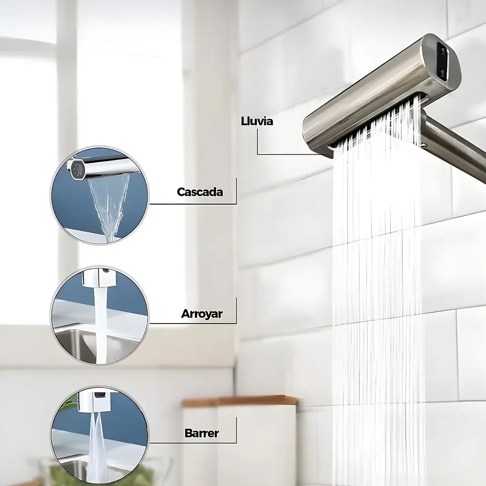 Llave Ganso de Cocina Elegante Plomo 4