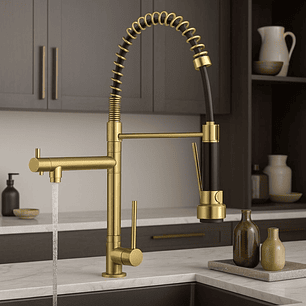 Llave para Cocina Dorado Moderno