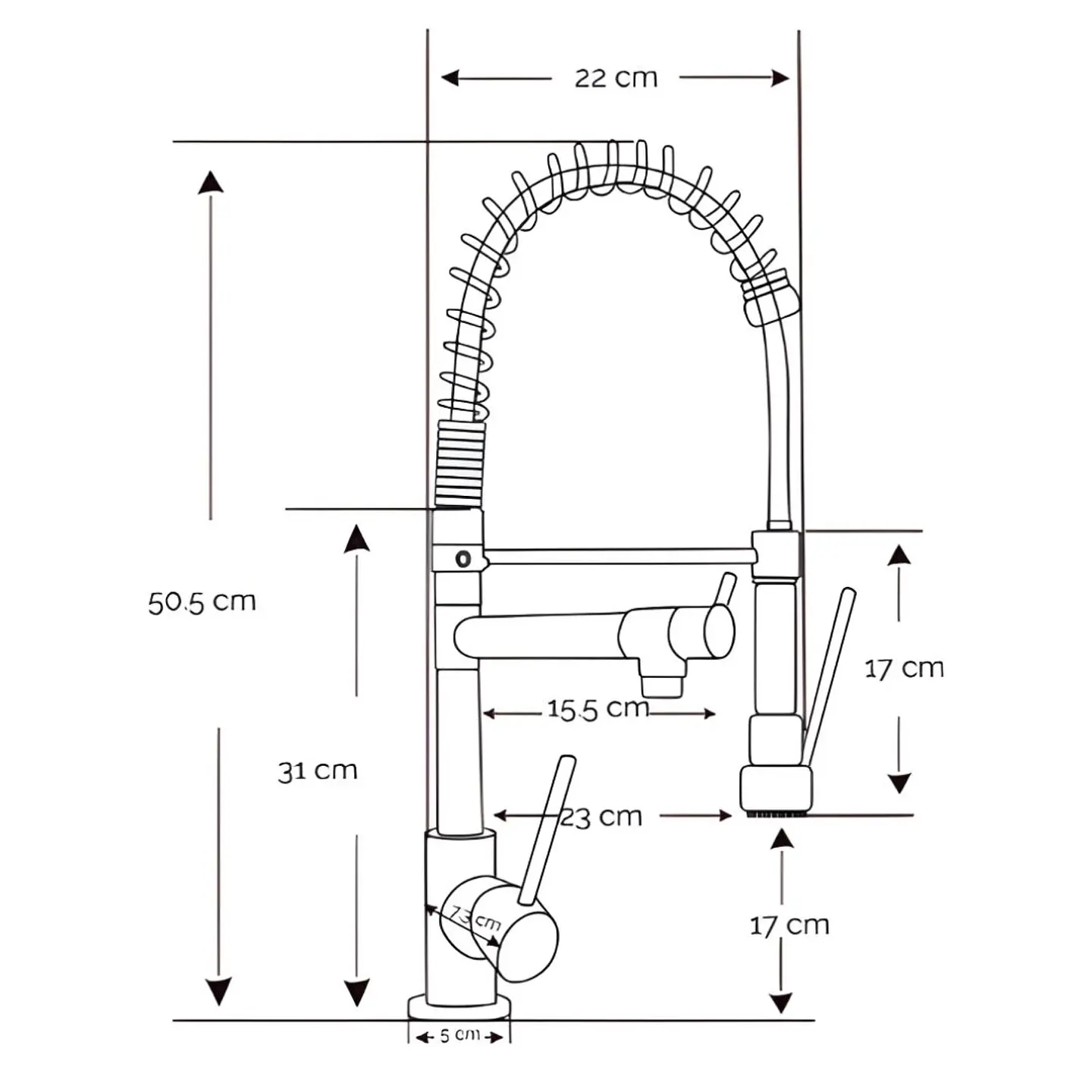 Llave para Cocina Dorado Moderno 4