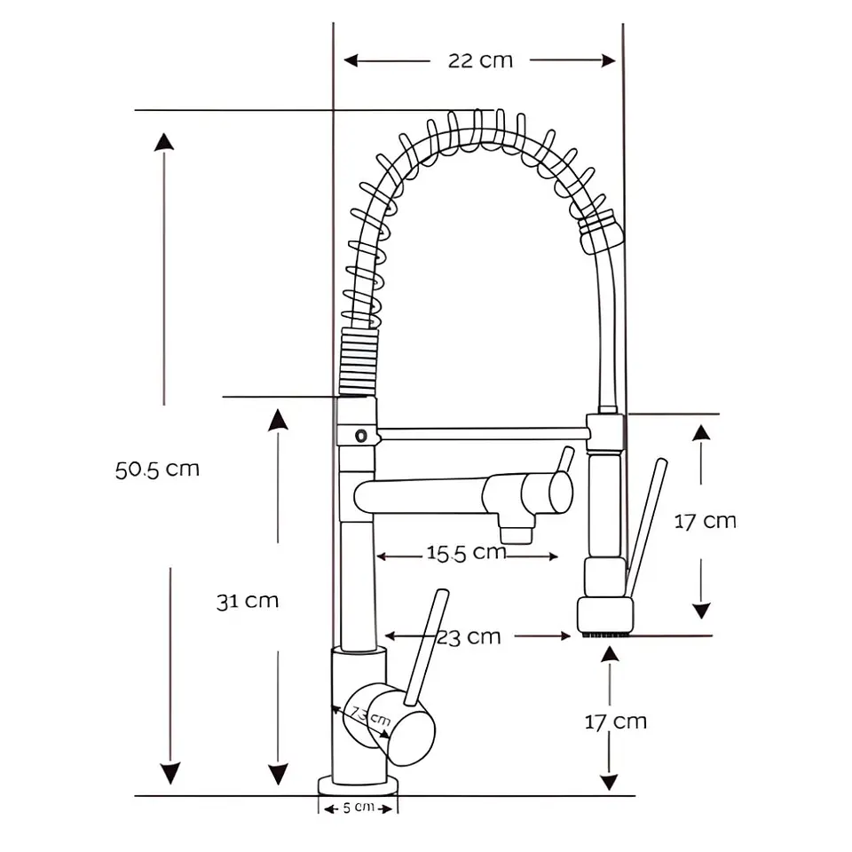 Llave para Cocina Dorado Moderno 4