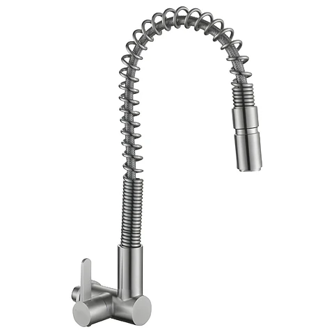 Llave Ganso de Cocina Acero Satinado