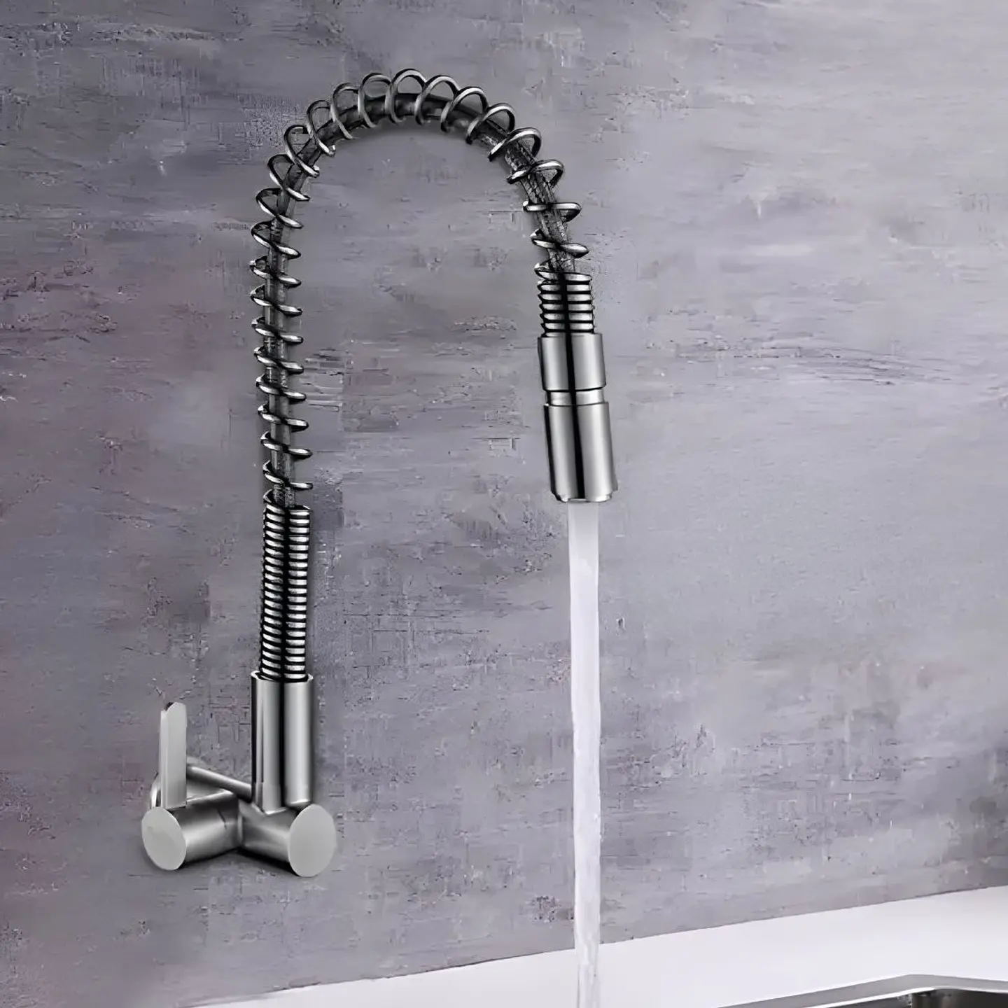 Llave Ganso de Cocina Acero Satinado 2