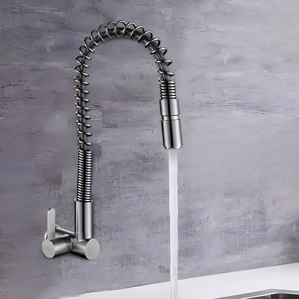 Llave Ganso de Cocina Acero Satinado 2