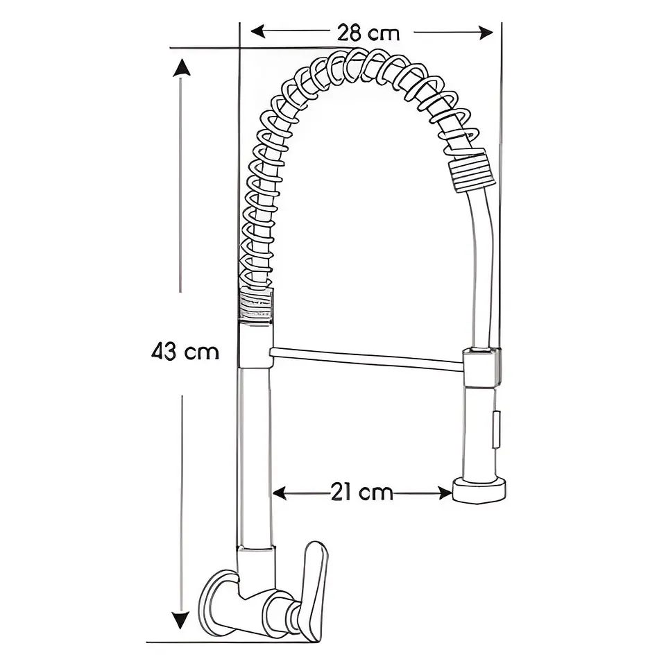 Llave Ganso Acero Satinado  3