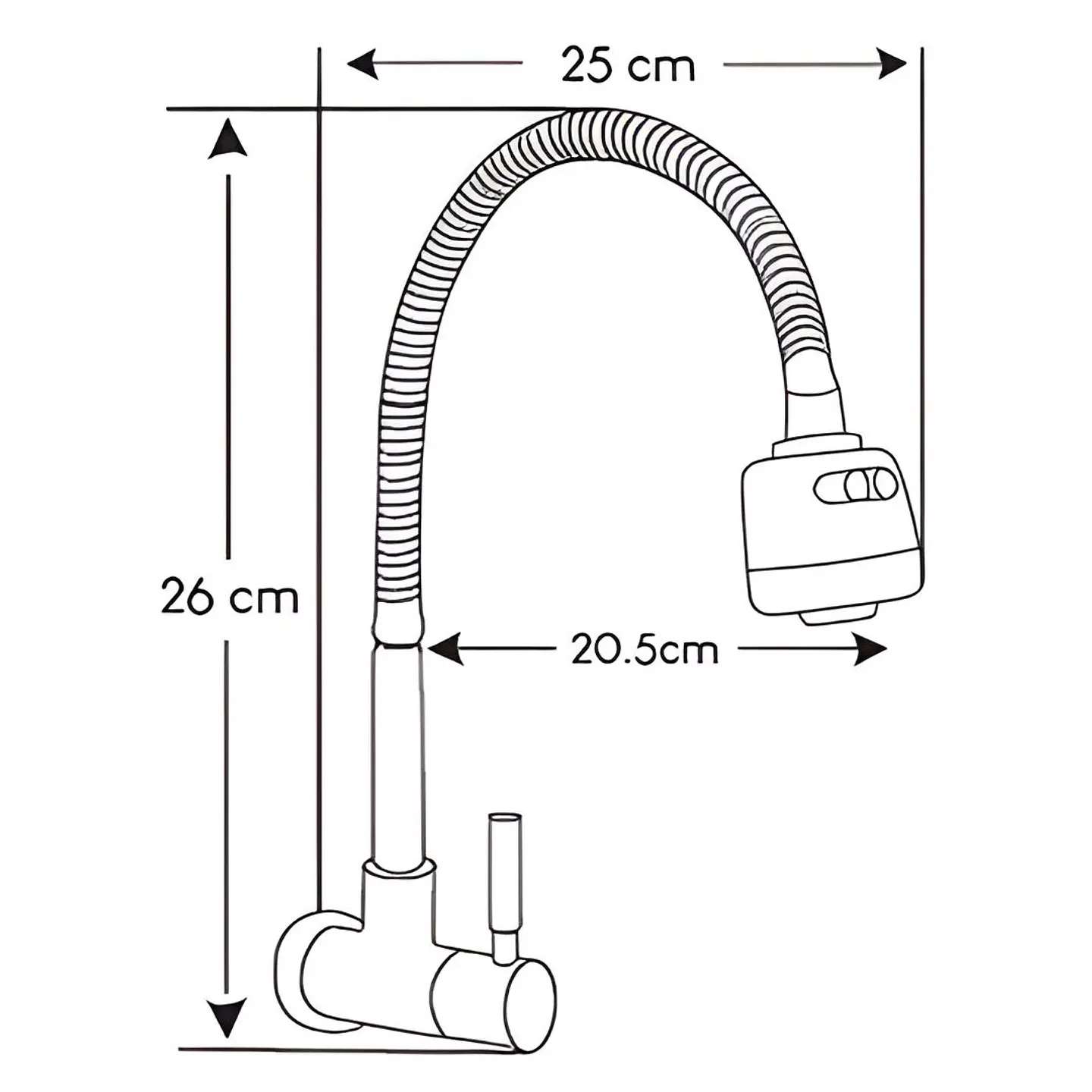 Llave Ganso Mate Acero Inoxidable  3
