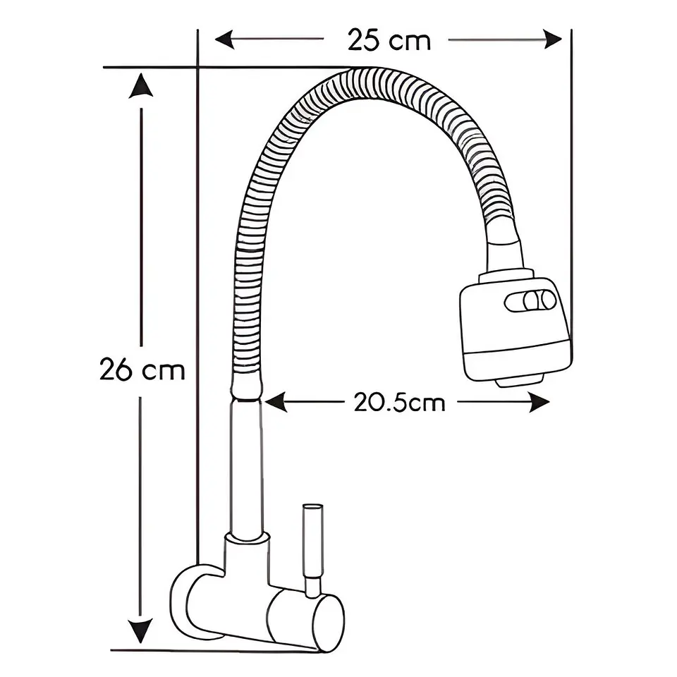 Llave Ganso Mate Acero Inoxidable  3