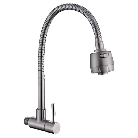 Llave Ganso Mate Acero Inoxidable 