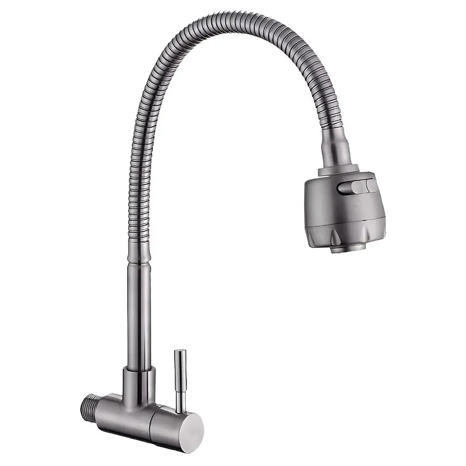 Llave Ganso Mate Acero Inoxidable  1