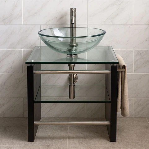Lavabo de Baño Vidrio Templado 