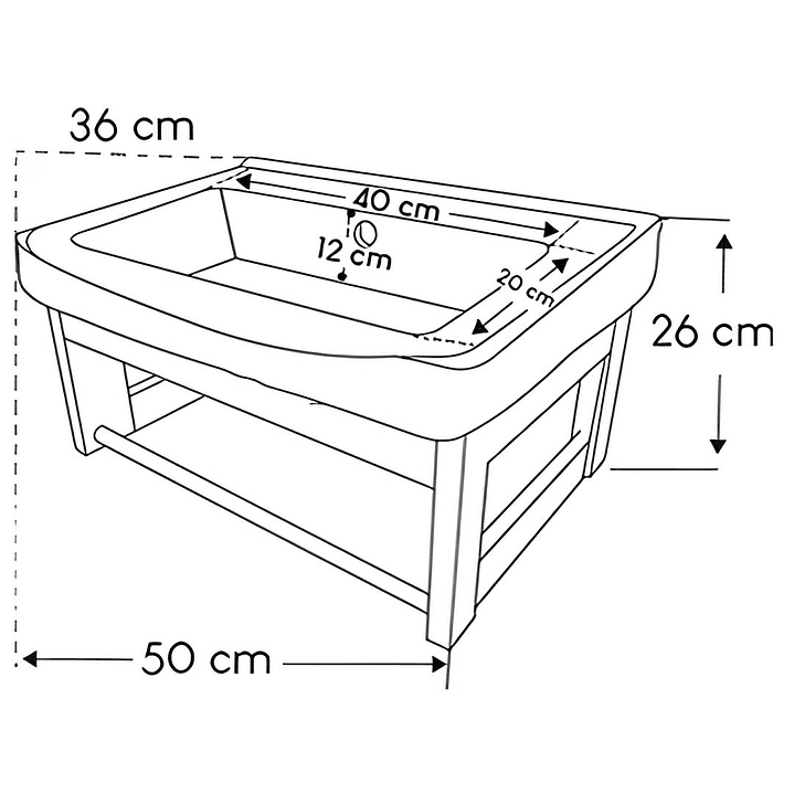 Lavatario de Loza Blanco 4