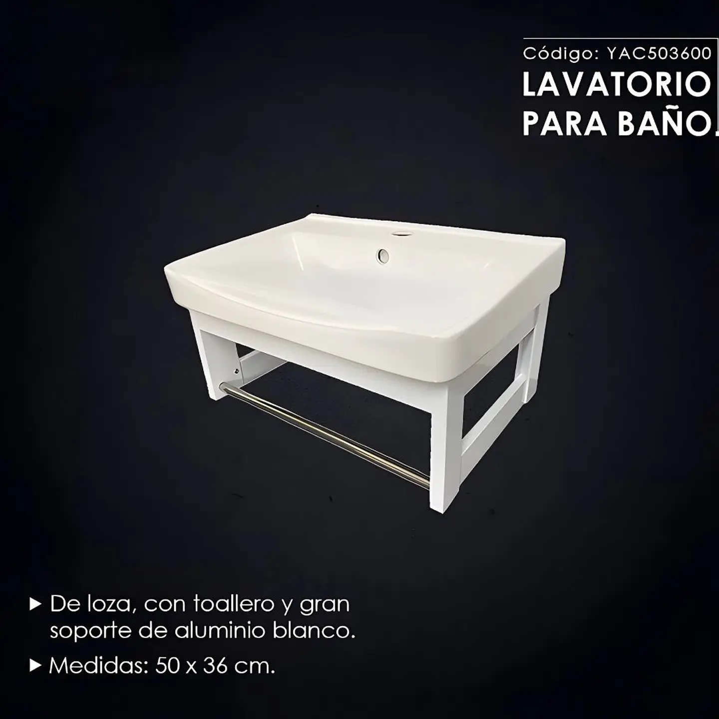Lavatario de Loza Blanco 3