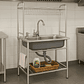 Lavadero 1 Poza de Acero Inoxidable con Rack Escurridor – SG-7545AR1 - Miniatura 2