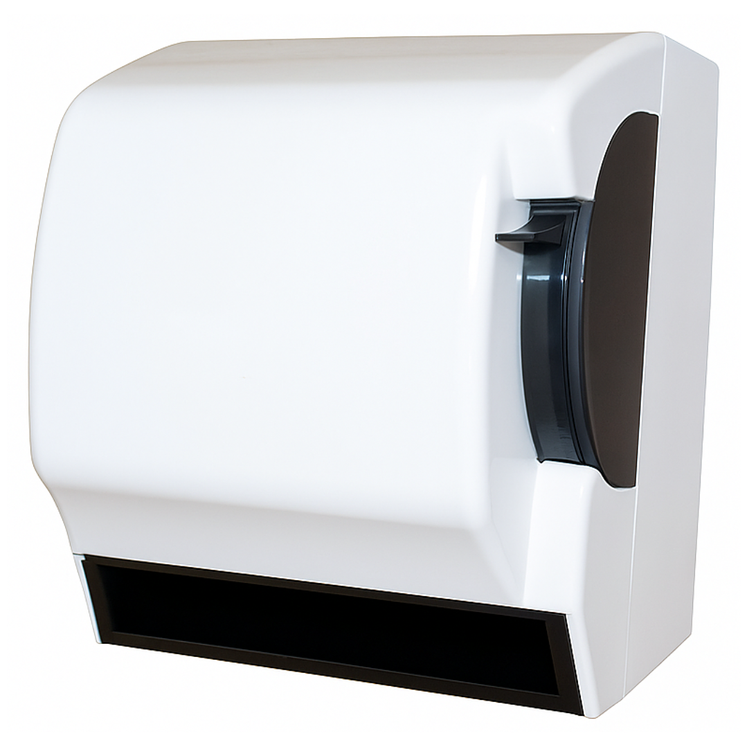 Combo Dispensador con Palanca + 2 Rollos Toalla Jumbo Ecológico Ellia 200 m 2