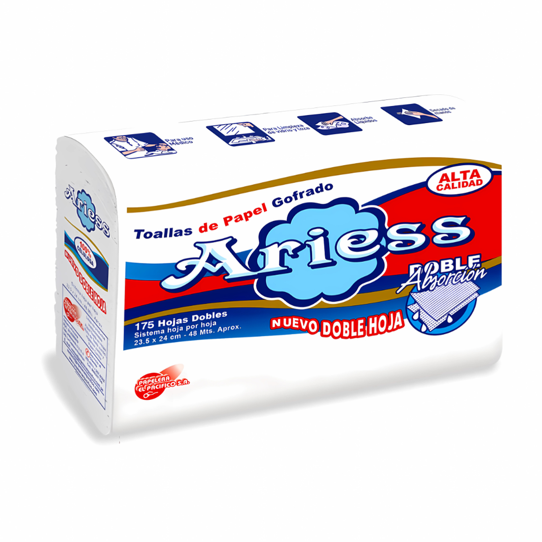 Combo Dispensador Acero + 5 Toalla Interfoliada Ariess 3