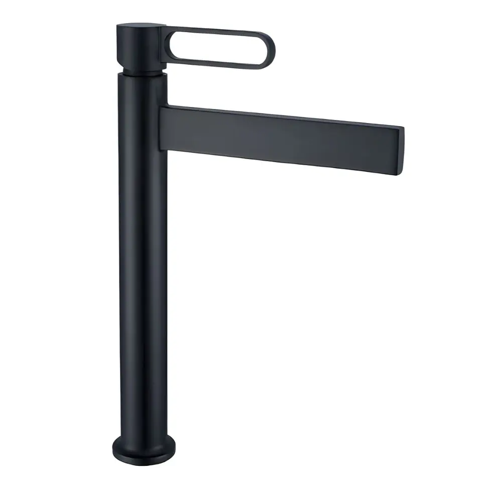Llave de Agua Fría Alta Negro Mate - L3019A01 1