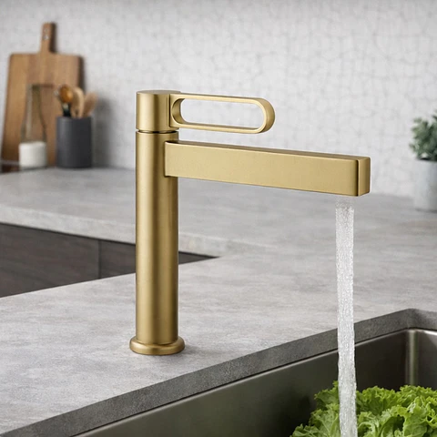 Llave de Agua Fría Dorada - L301907