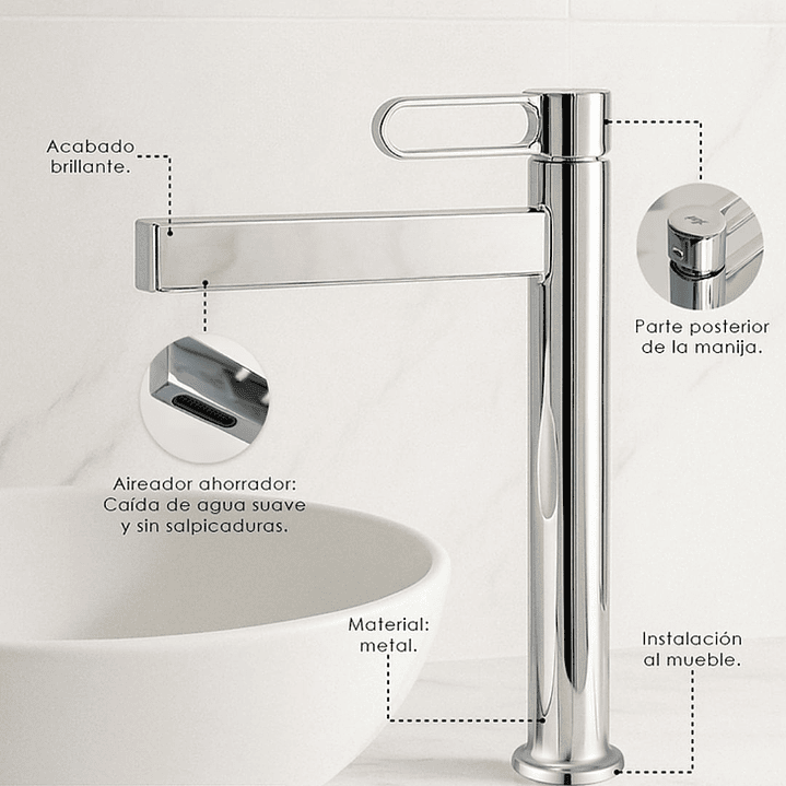 Llave Alta de Agua Fría- L3019A 3