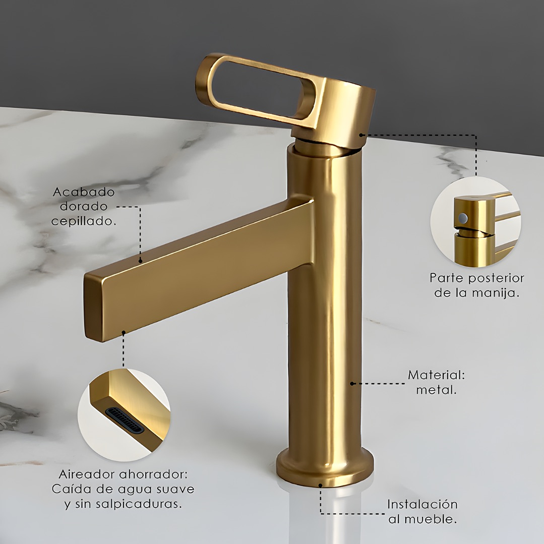 Llave de Agua Fría Dorada - L301907 3