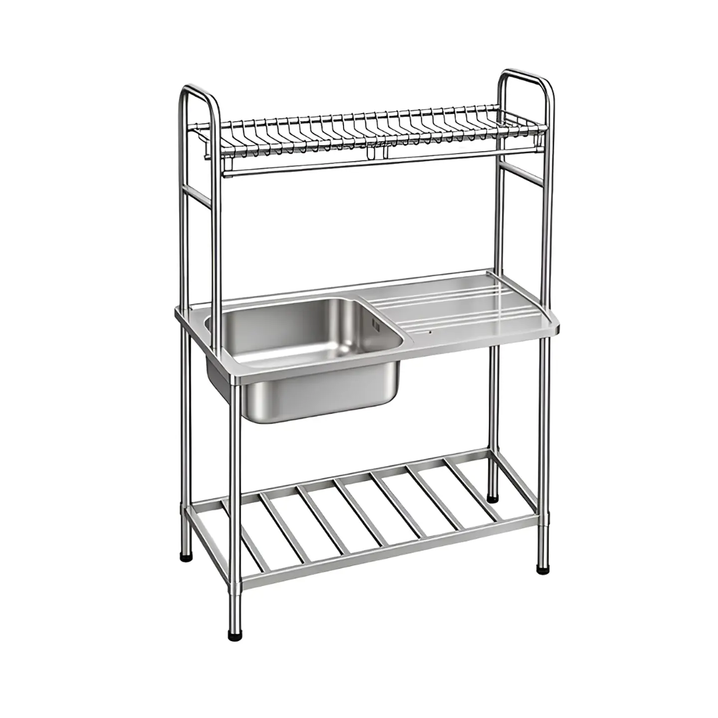 Lavadero Doble Posa de Cocina con Soporte 1