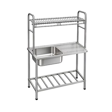 Lavadero de Acero Inoxidable de Cocina con Soporte