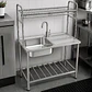 Lavadero de Acero Inoxidable de Cocina con Soporte - Miniatura 2