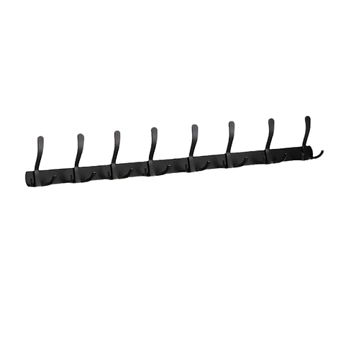 Perchero Multiple de Baño Negro para Pared