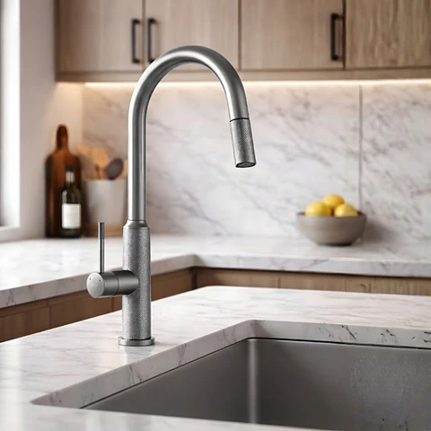 Mezcladora Para Cocina Monocomando Cuello Ganso