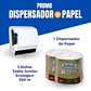 Combo Dispensador con Palanca + 2 Rollos Toalla Jumbo Ecológico Ellia 200 m - Miniatura 1