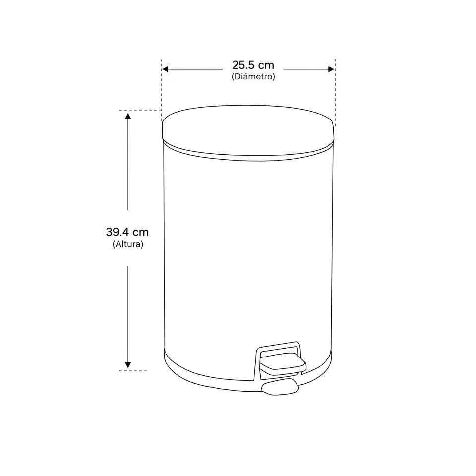 Tacho Acero Inoxidable de 12 Litros 3