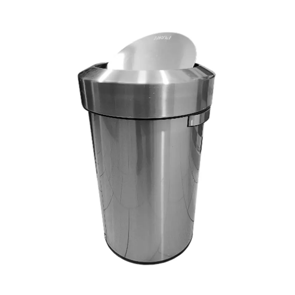 Tacho Acero Inoxidable con Tapa Giratoria de 70 Litros 1