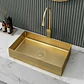 lavamanos Rectangular de Acero Inoxidable Dorado - Miniatura 2