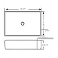 lavamanos Rectangular de Acero Inoxidable Dorado - Miniatura 4