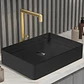 lavamanos Rectangular de Acero Inoxidable negro - Miniatura 2